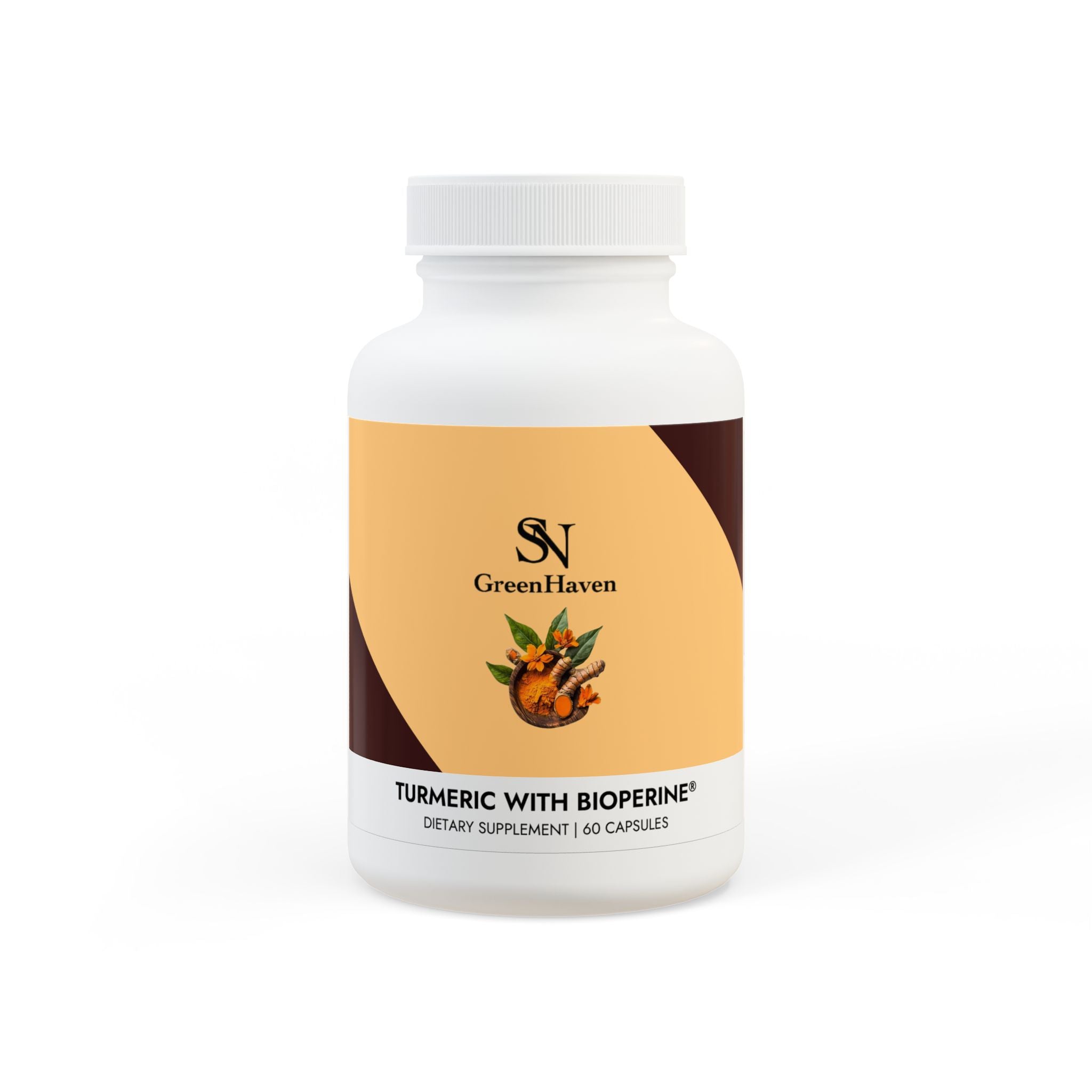 Turmeric with BioPerine® (Black Pepper Fruit Extract) Supplement (60 Capsules)
