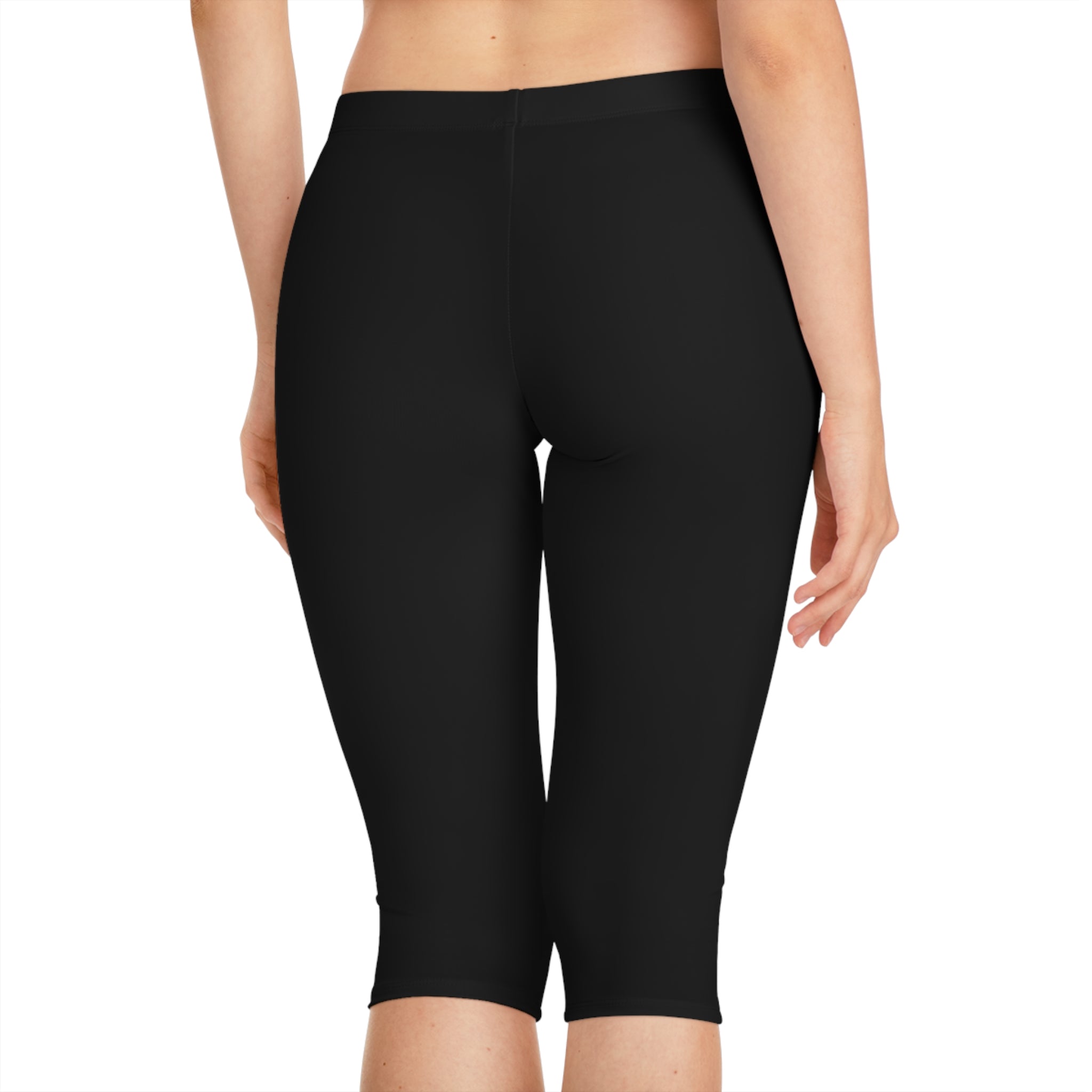 Women's Black Capri Leggings — Stretchy 3/4 Workout & Casual Pants