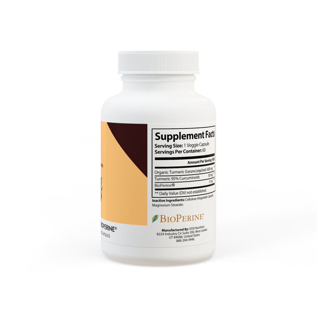 Turmeric with BioPerine® (Black Pepper Fruit Extract) Supplement (60 Capsules)