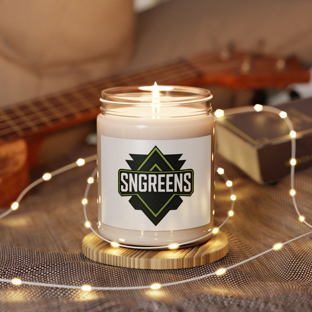 SNGREENS Branded Soy Candle — 9oz Scented Jar Candle
