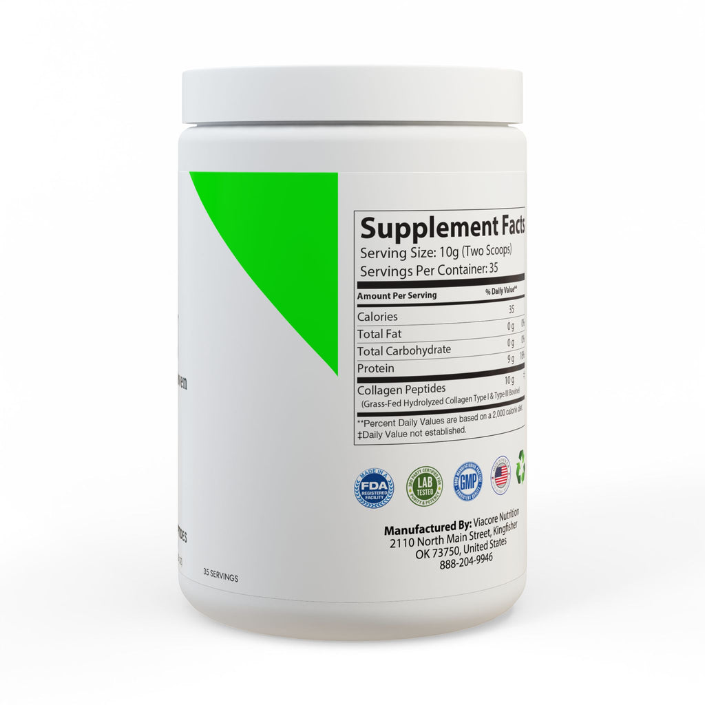 Collagen Peptides Type I & III Supplement (350g, 12.3oz)