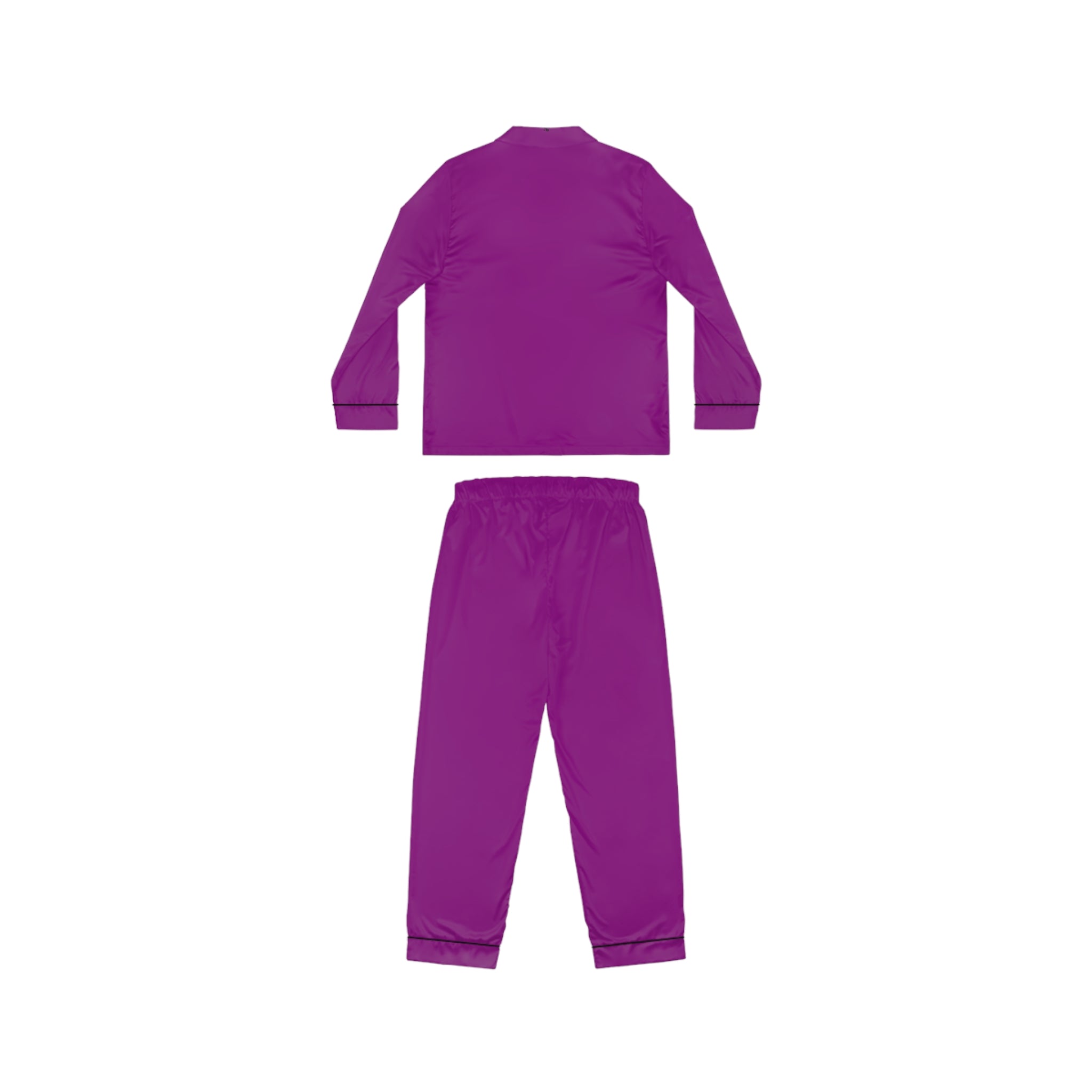 Women's Purple Satin Pajama Set – Luxurious Two-Piece Sleepwear