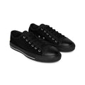 Classic Black Canvas Sneakers for Men — Low-Top Casual Shoes with Star Accent