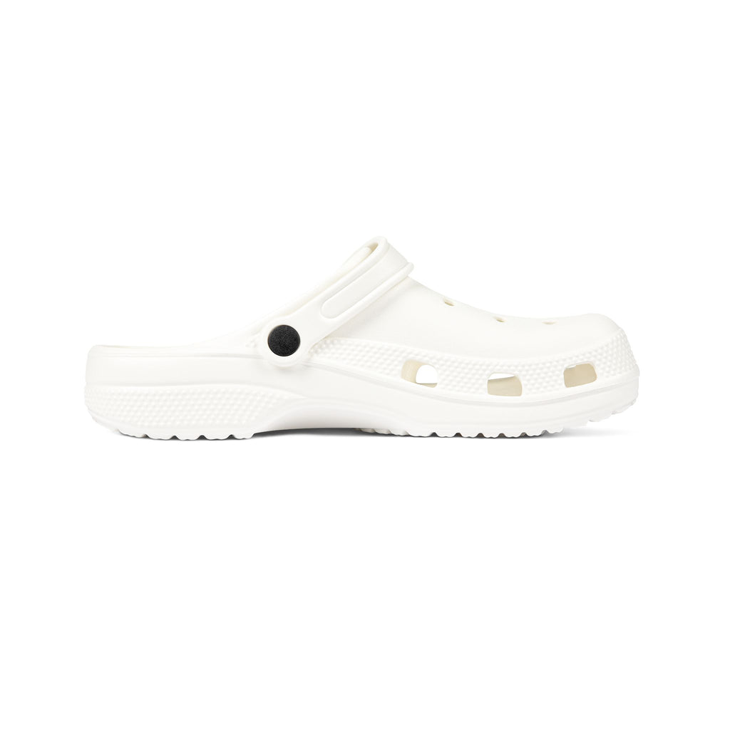 White EVA Foam Clogs — Lightweight Slip-On Comfort Shoes