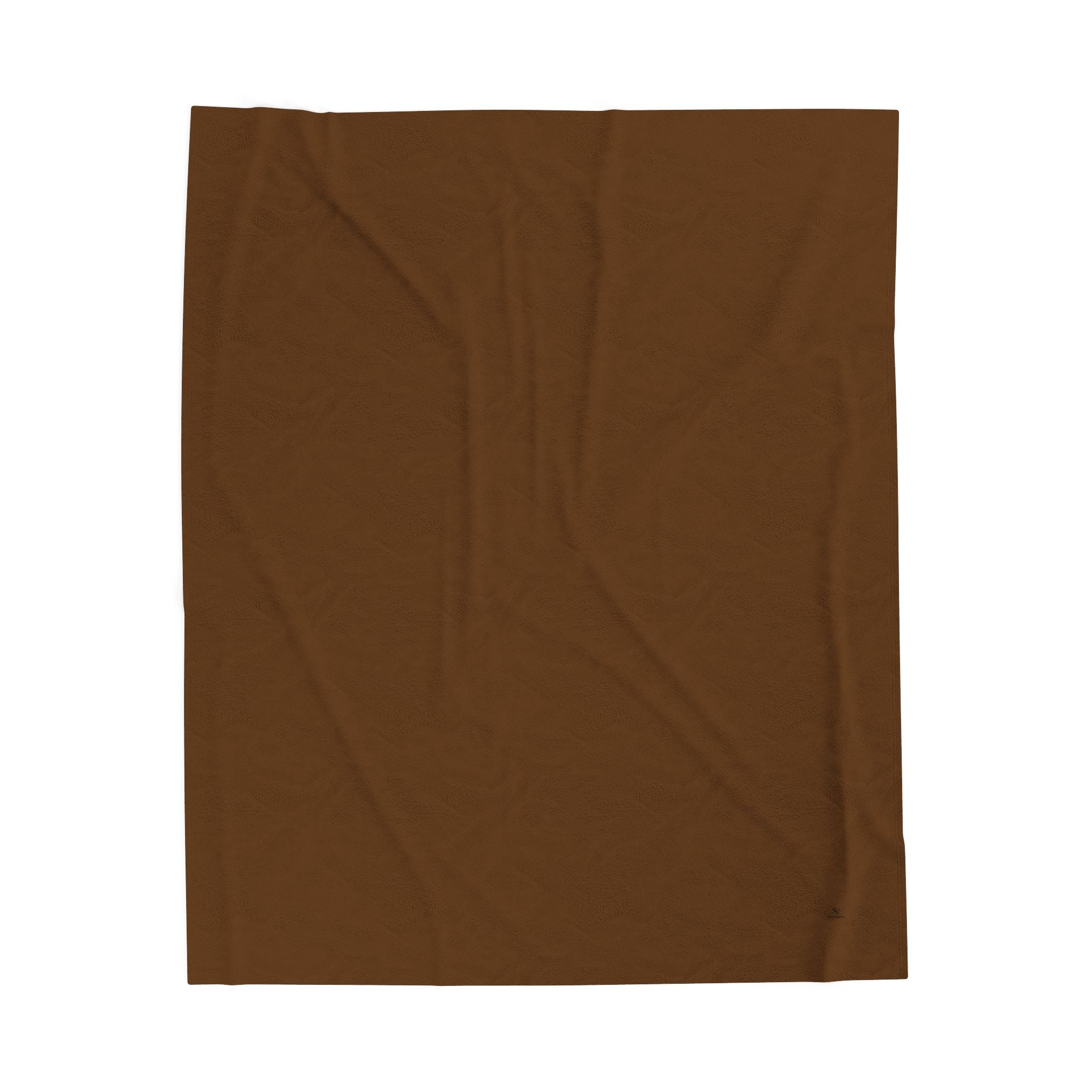 Velveteen Plush Blanket — Cozy Brown Throw for Home, Couch & Gift