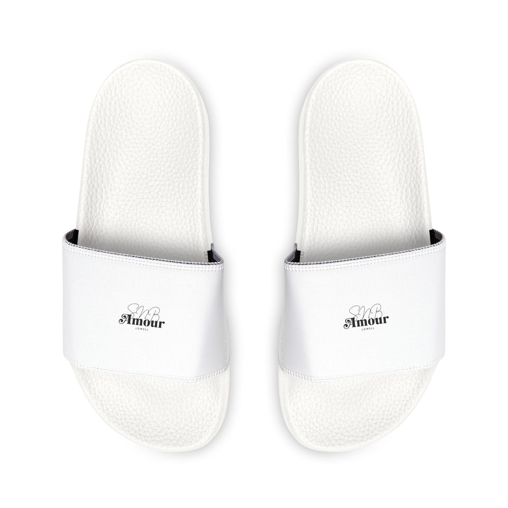 Men's Removable-Strap Slide Sandals — Comfortable White Pool & Lounge Slides