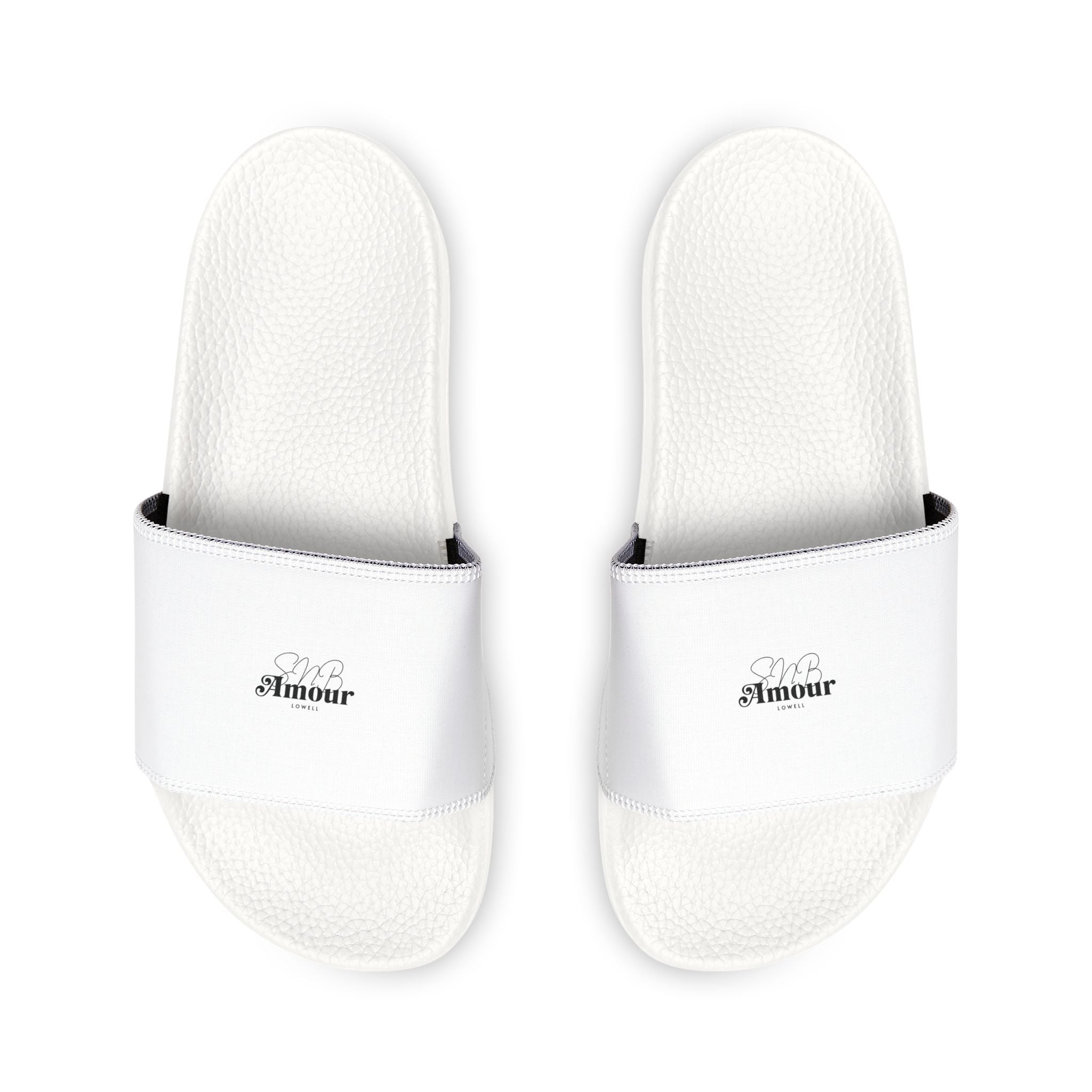 Men's Removable-Strap Slide Sandals — Comfortable White Pool & Lounge Slides