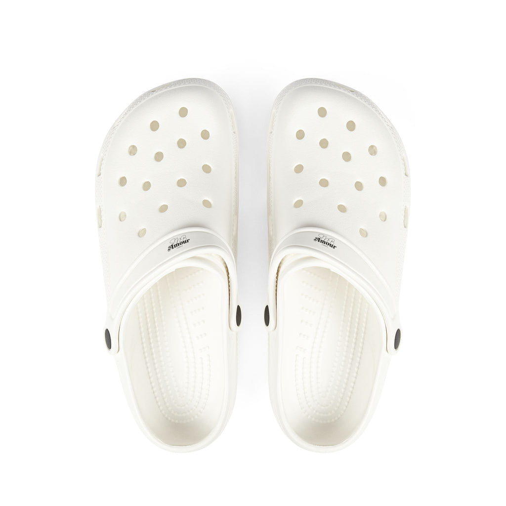 White EVA Foam Clogs — Lightweight Slip-On Comfort Shoes