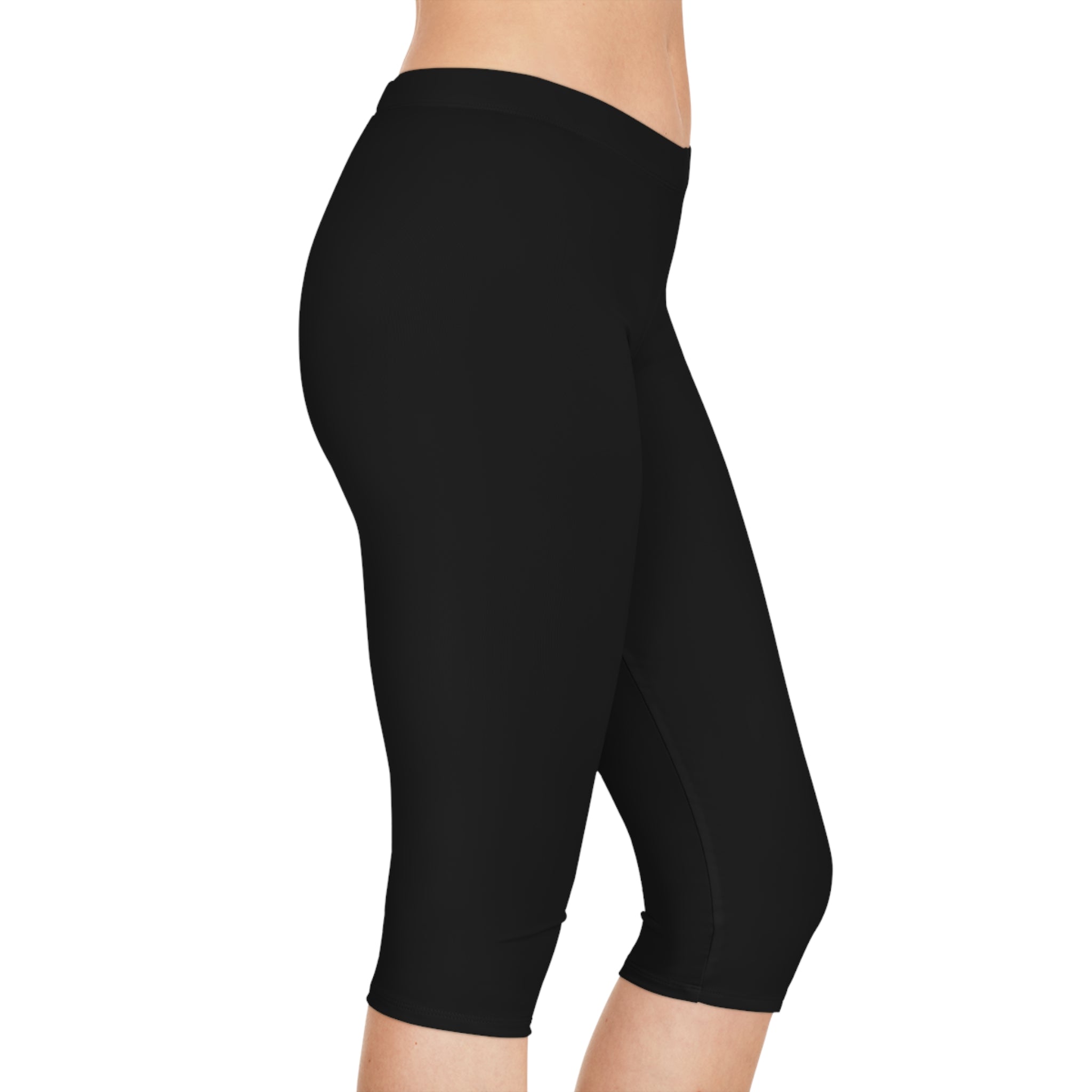 Women's Black Capri Leggings — Stretchy 3/4 Workout & Casual Pants