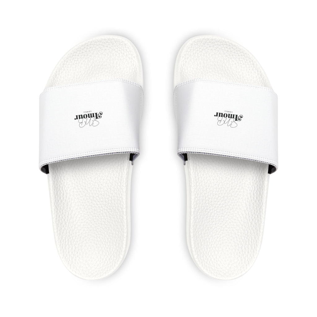Men's Removable-Strap Slide Sandals — Comfortable White Pool & Lounge Slides