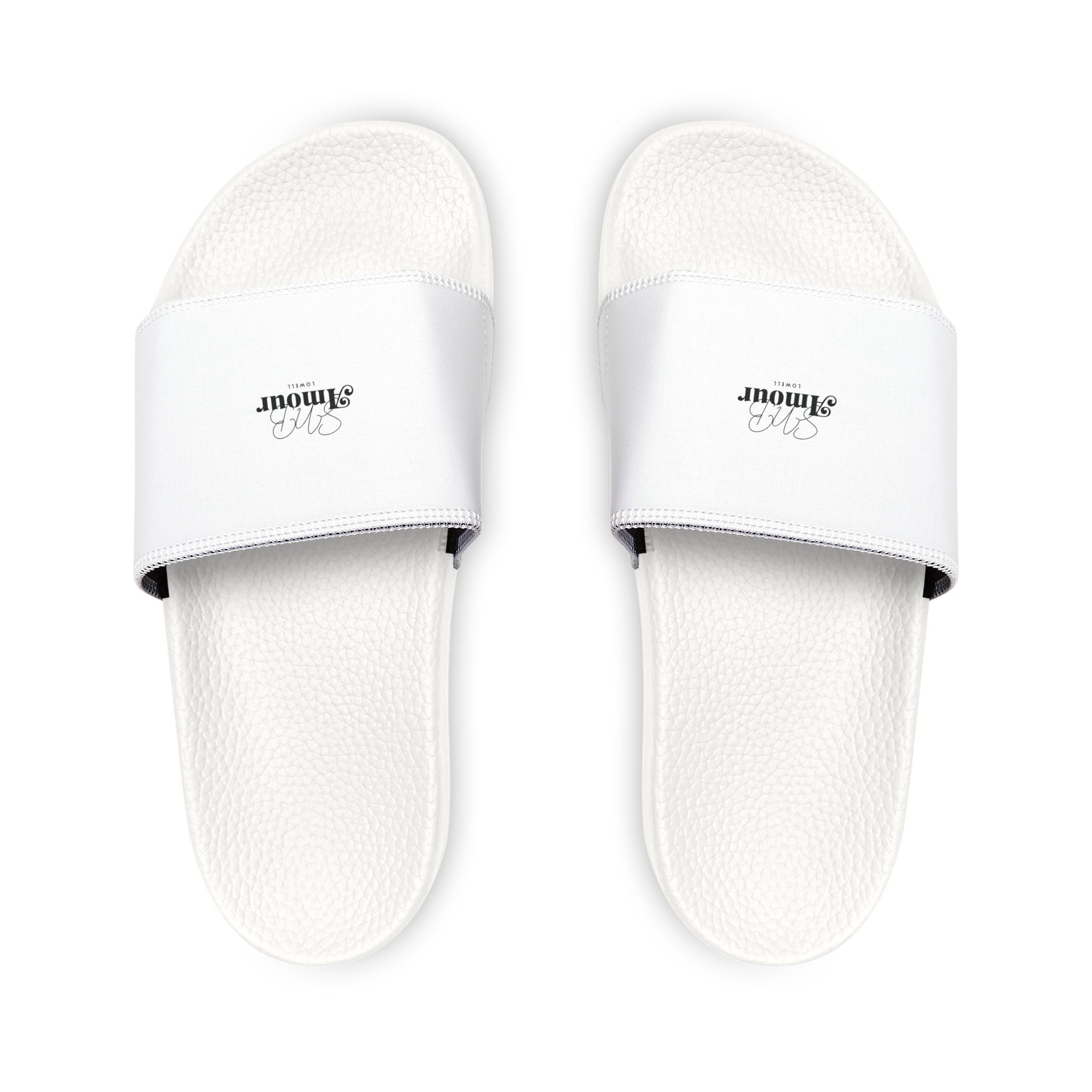 Men's Removable-Strap Slide Sandals — Comfortable White Pool & Lounge Slides